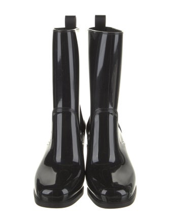 Christian Louboutin Spike Accents Rubber Rain Boots