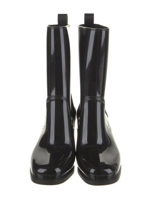 Christian Louboutin Spike Accents Rubber Rain Boots