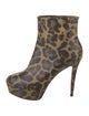 Christian Louboutin Leather Animal Print Boots