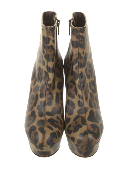 Christian Louboutin Leather Animal Print Boots