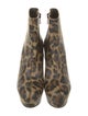 Christian Louboutin Leather Animal Print Boots