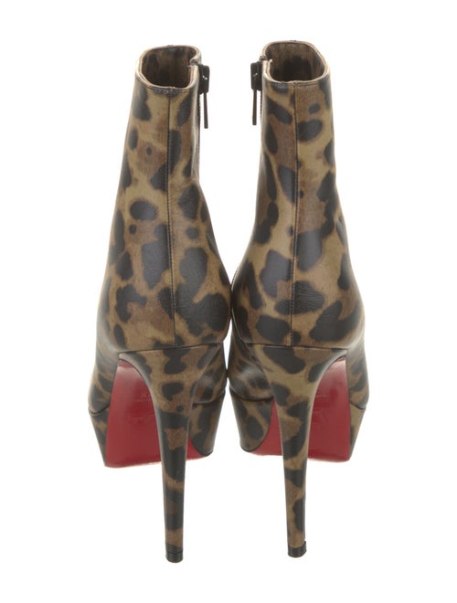 Christian Louboutin Leather Animal Print Boots