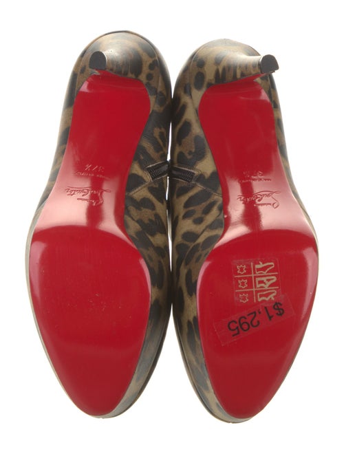 Christian Louboutin Leather Animal Print Boots