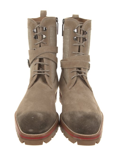 Christian Louboutin Suede Combat Boots