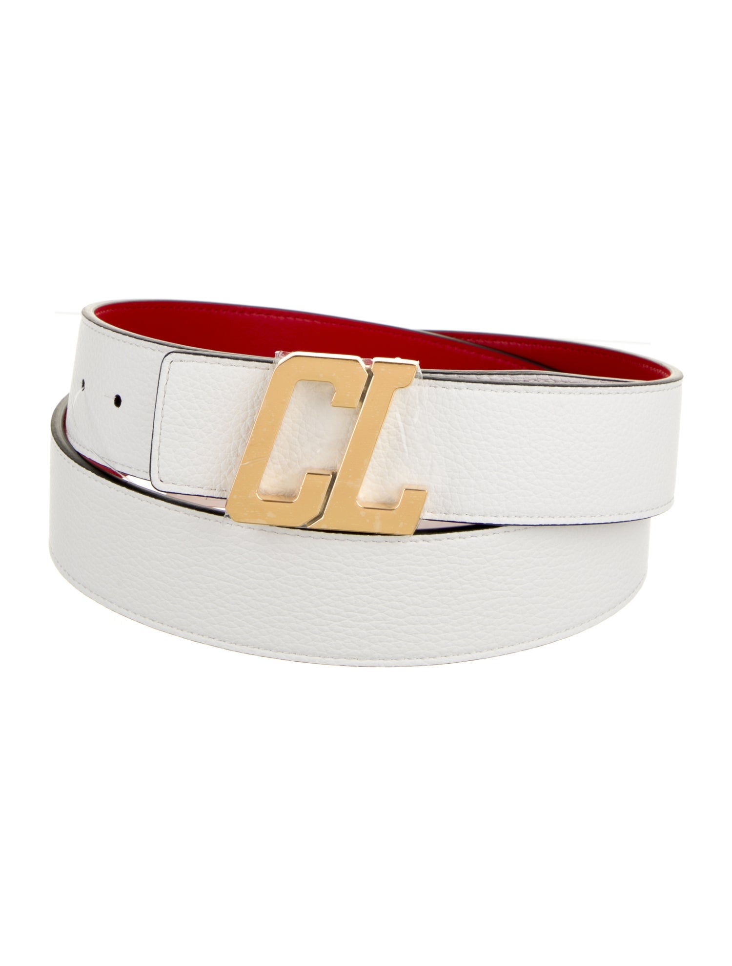Christian Louboutin Leather Belt w/ Tags - White Belts