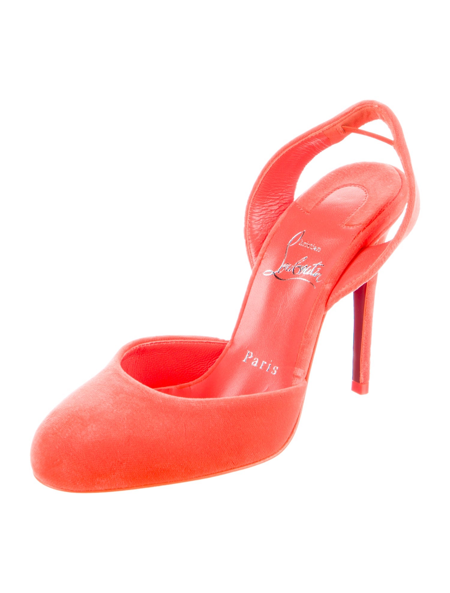 Christian Louboutin Velvet Slingback Pumps