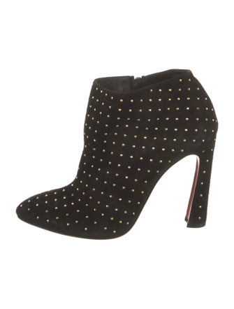 Christian Louboutin Suede Studded Accents Boots