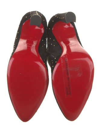 Christian Louboutin Suede Studded Accents Boots