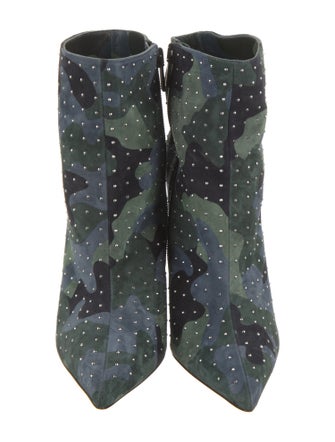 Christian Louboutin Suede Camouflage Print Boots