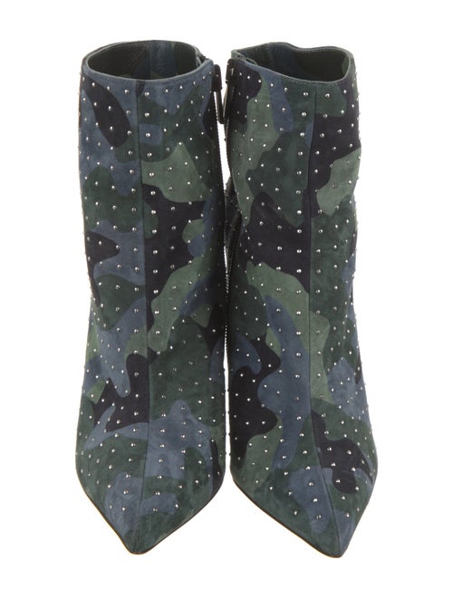 Christian Louboutin Suede Camouflage Print Boots