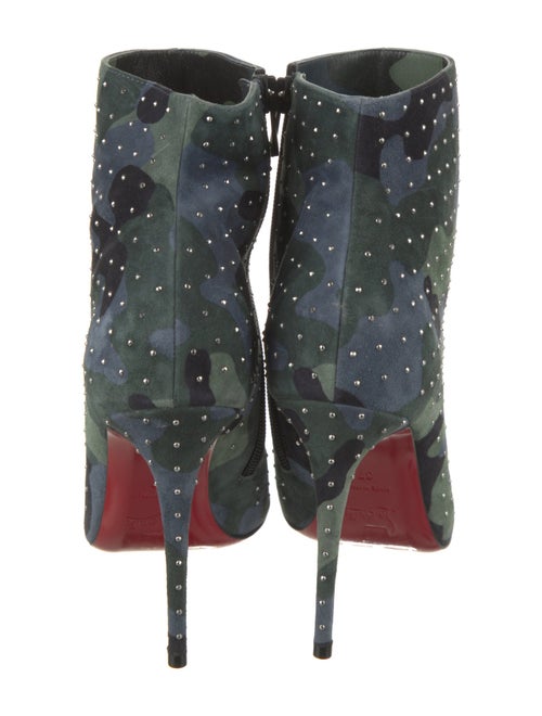 Christian Louboutin Suede Camouflage Print Boots