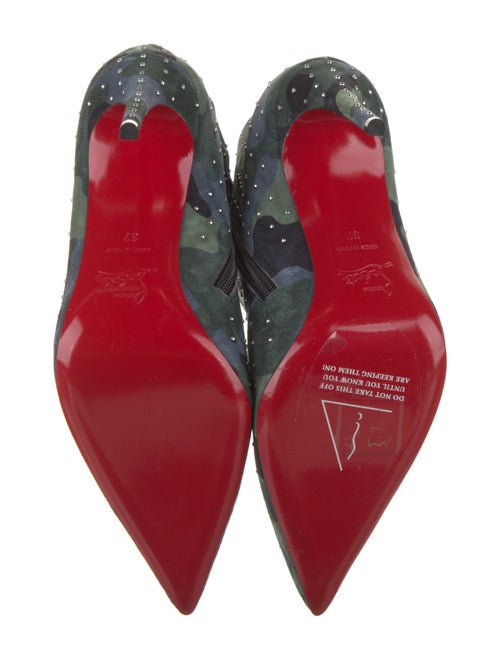 Christian Louboutin Suede Camouflage Print Boots