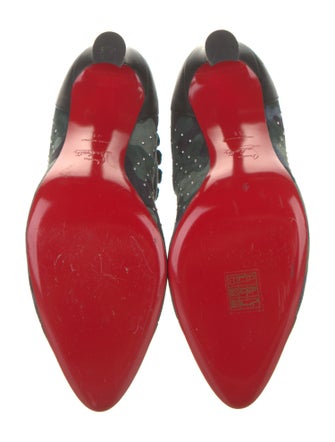 Christian Louboutin Suede Camouflage Print Lace-Up Boots