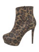 Christian Louboutin Leather Animal Print Boots