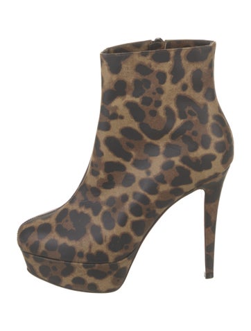 Christian Louboutin Boots Leather Animal Print IT 36.5 | 6.5