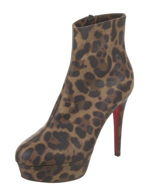 Christian Louboutin Leather Animal Print Boots