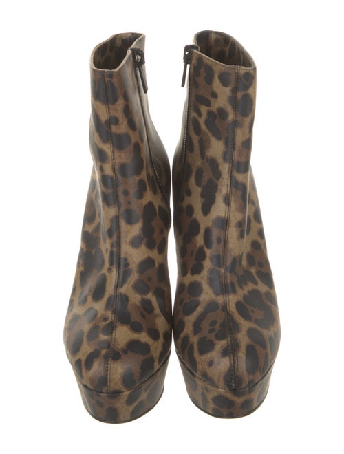 Christian Louboutin Leather Animal Print Boots