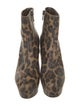 Christian Louboutin Leather Animal Print Boots
