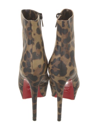 Christian Louboutin Leather Animal Print Boots