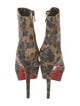 Christian Louboutin Leather Animal Print Boots