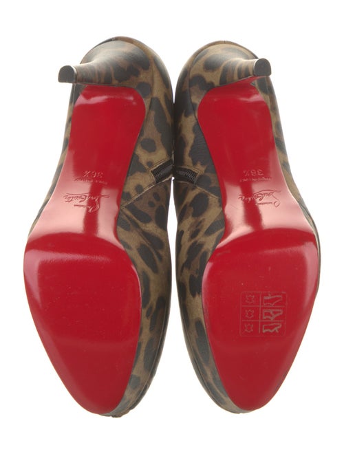 Christian Louboutin Leather Animal Print Boots