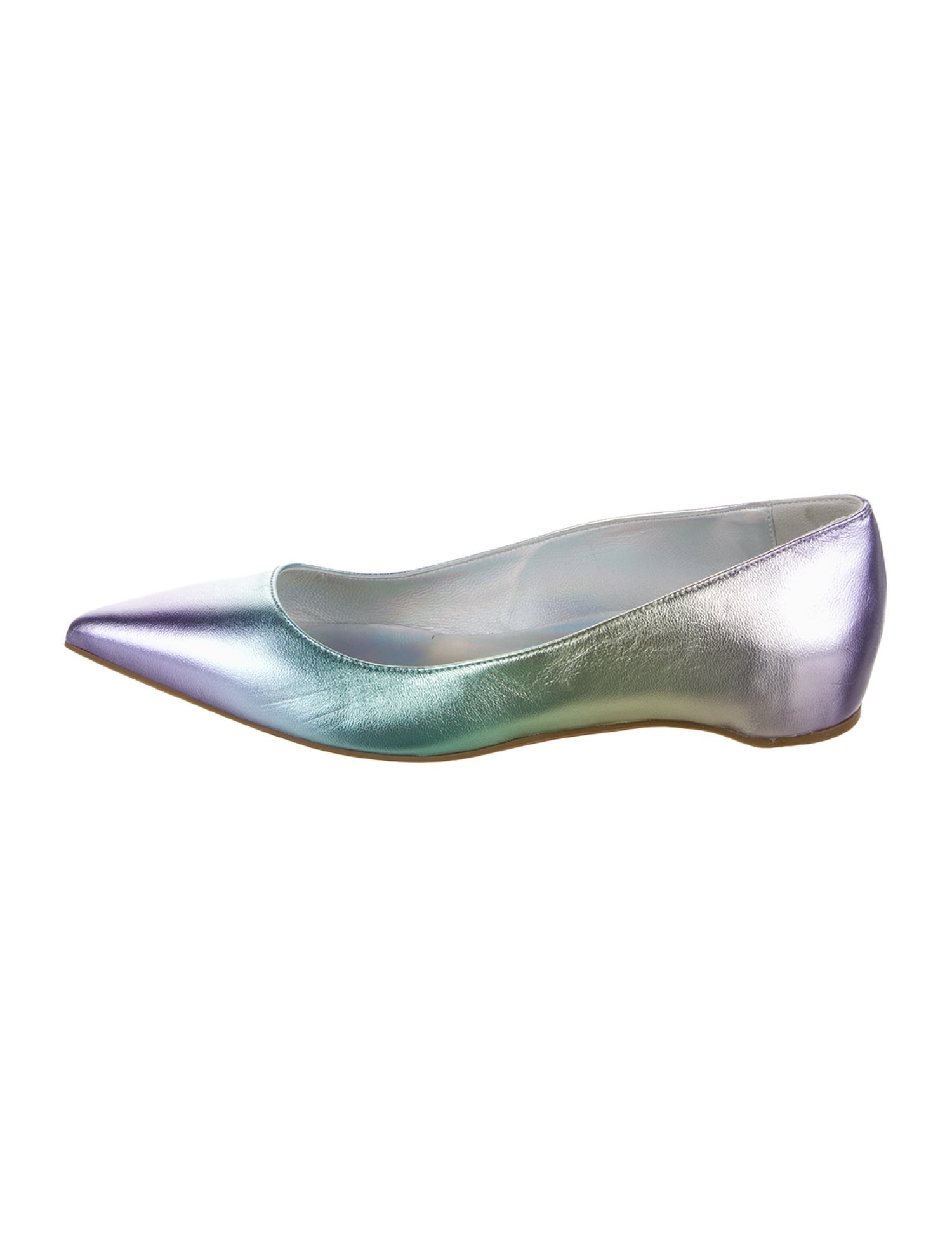 Christian Louboutin Leather Tie-Dye Print Flats