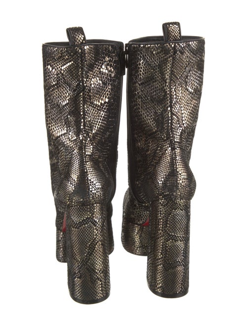Christian Louboutin Suede Animal Print Boots