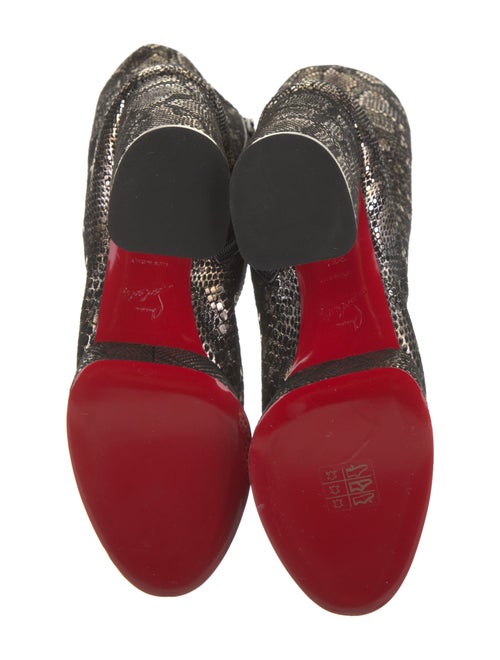 Christian Louboutin Suede Animal Print Boots