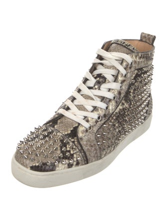 Christian Louboutin Snakeskin Animal Print Sneakers