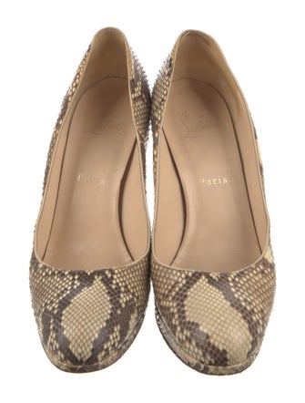 Christian Louboutin Snakeskin Animal Print Pumps