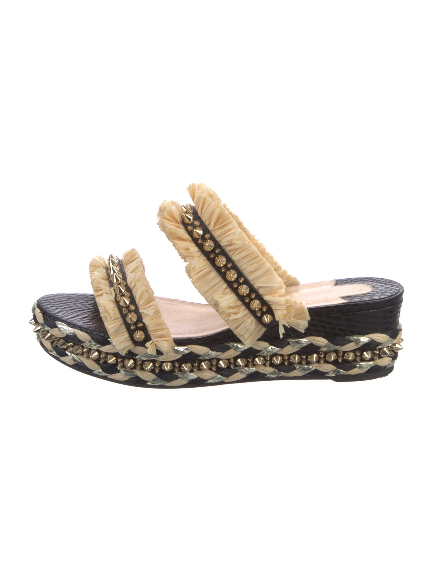 Christian Louboutin Leather Patterned Espadrilles