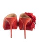 Christian Louboutin Suede Sequin Embellishments Slides