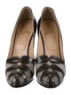 Christian Louboutin Patent Leather Mesh Accents Pumps