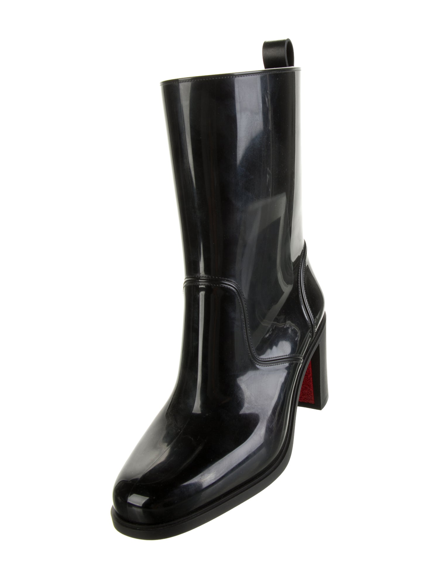 Christian Louboutin Spike Accents PVC Rain Boots