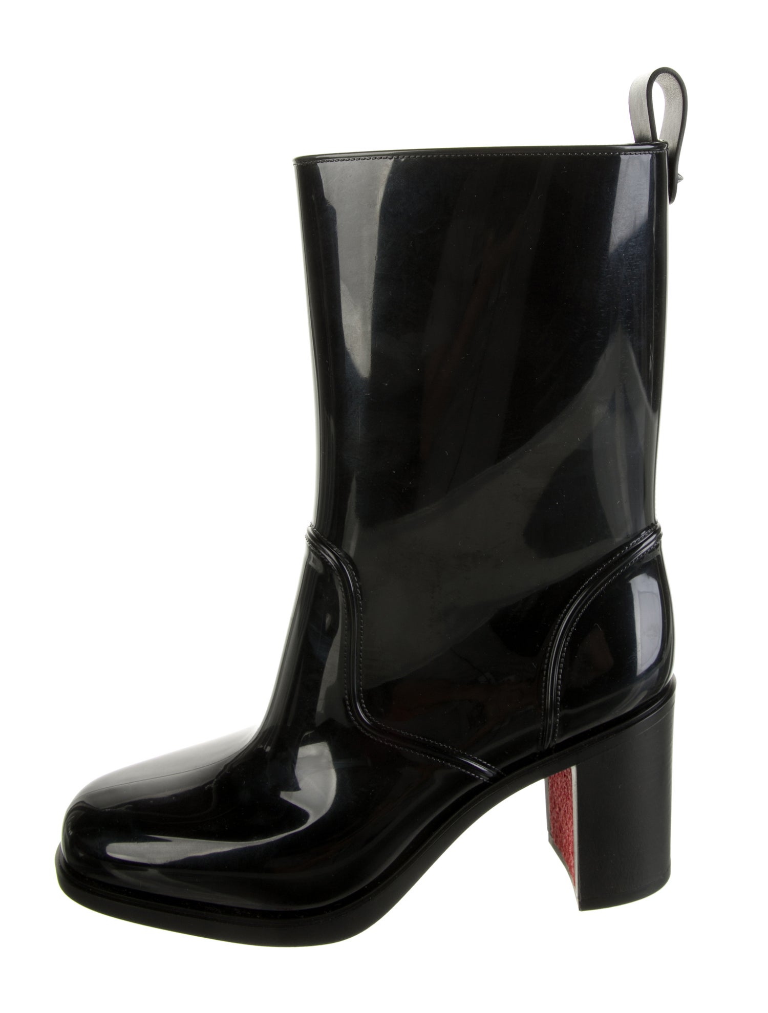 Christian Louboutin Spike Accents PVC Rain Boots