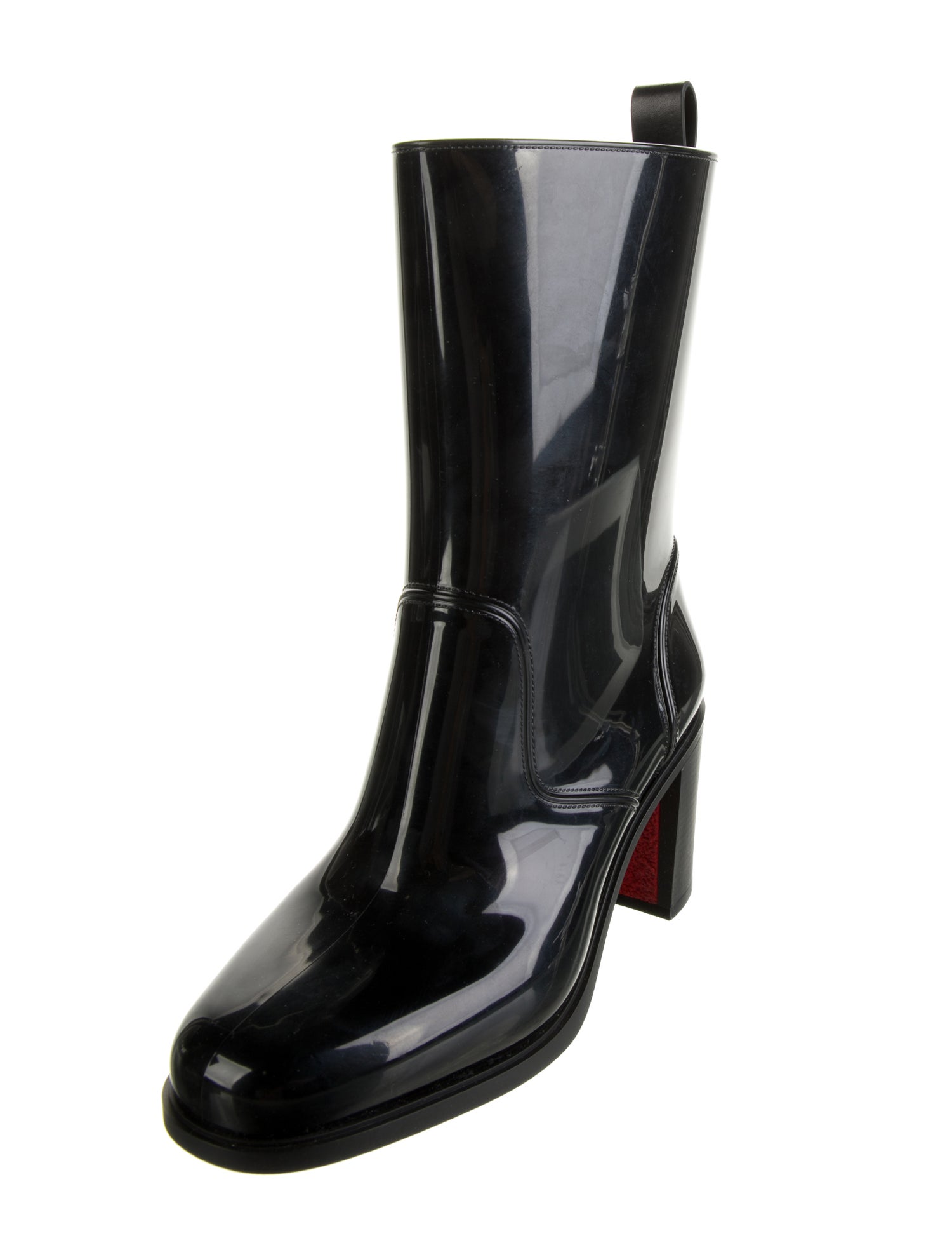 Christian Louboutin Spike Accents PVC Rain Boots