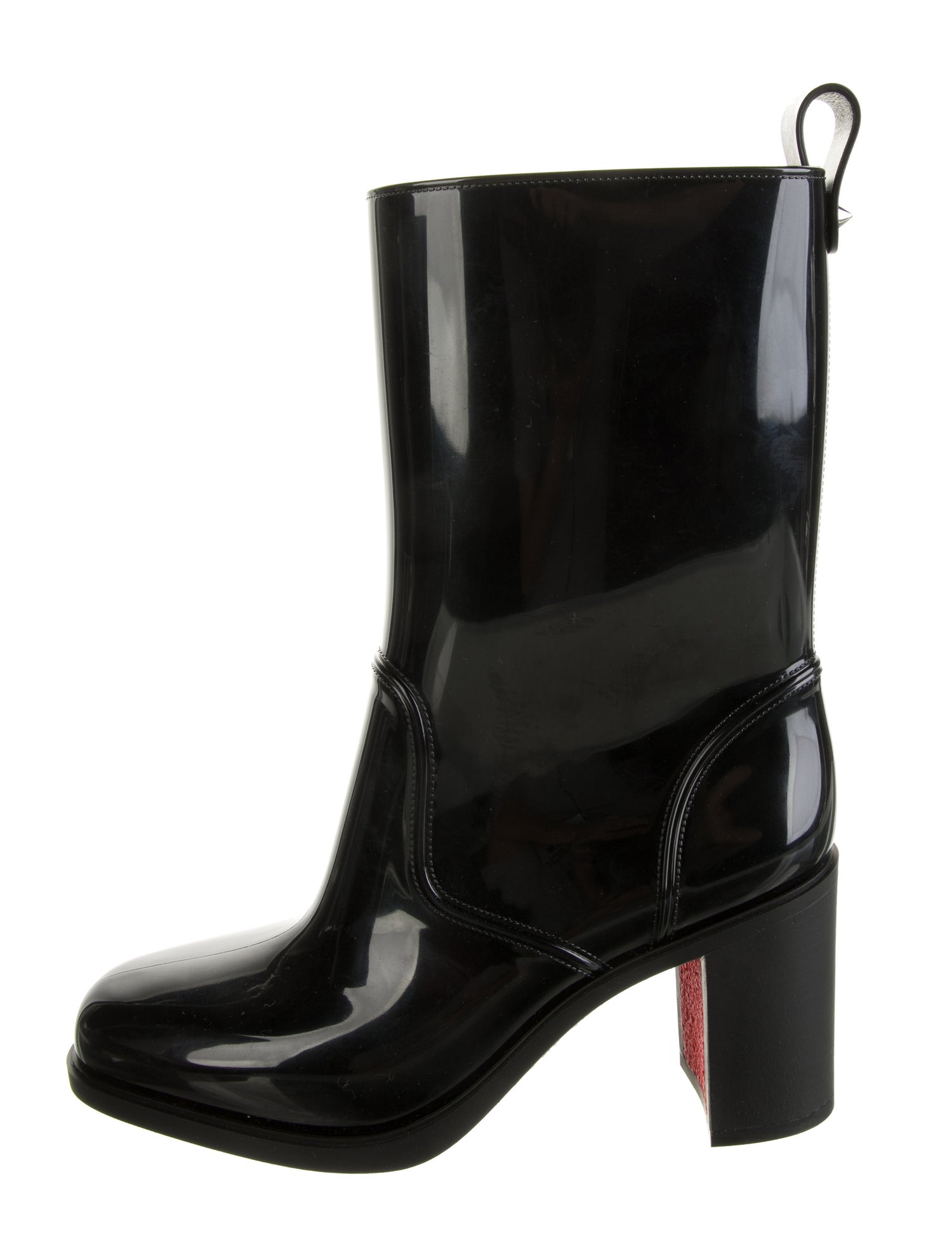 Christian Louboutin Spike Accents PVC Rain Boots