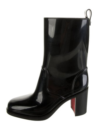 Christian Louboutin Spike Accents Rubber Rain Boots