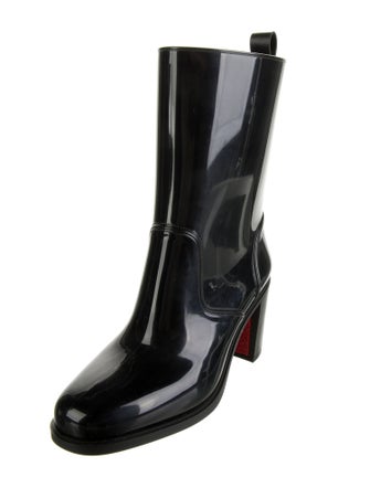 Christian Louboutin Spike Accents Rubber Rain Boots