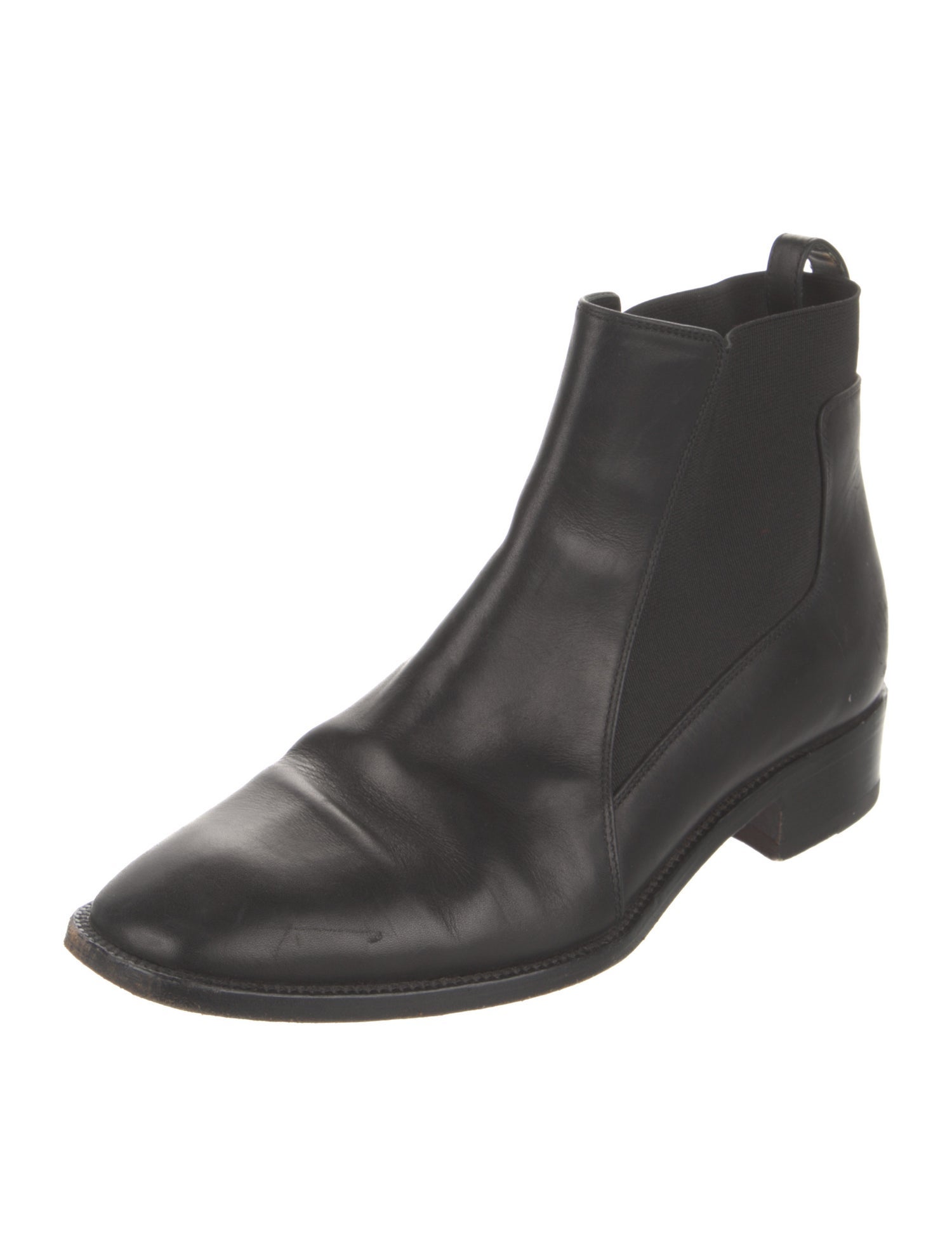 Christian Louboutin Leather Grosgrain Trim Chelsea Boots