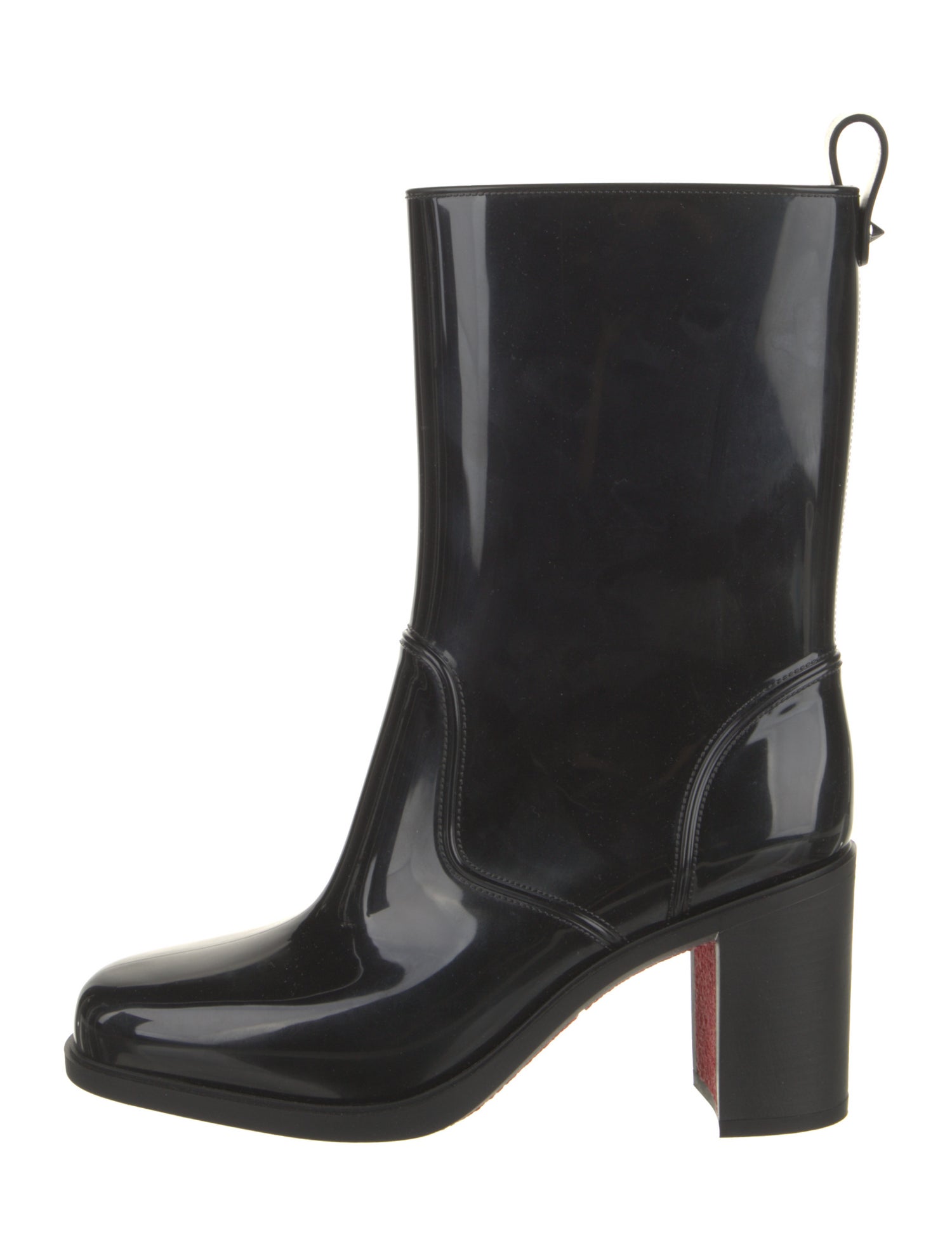 Christian Louboutin Rubber Studded Accents Rain Boots