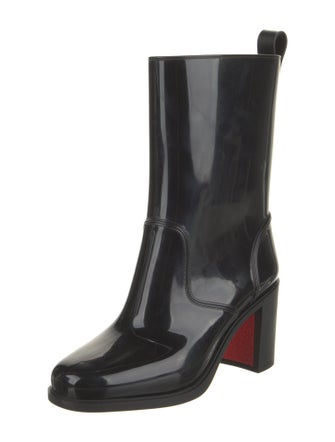 Christian Louboutin Rubber Studded Accents Rain Boots