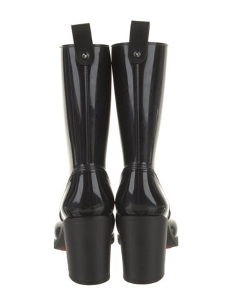 Christian Louboutin Rubber Studded Accents Rain Boots