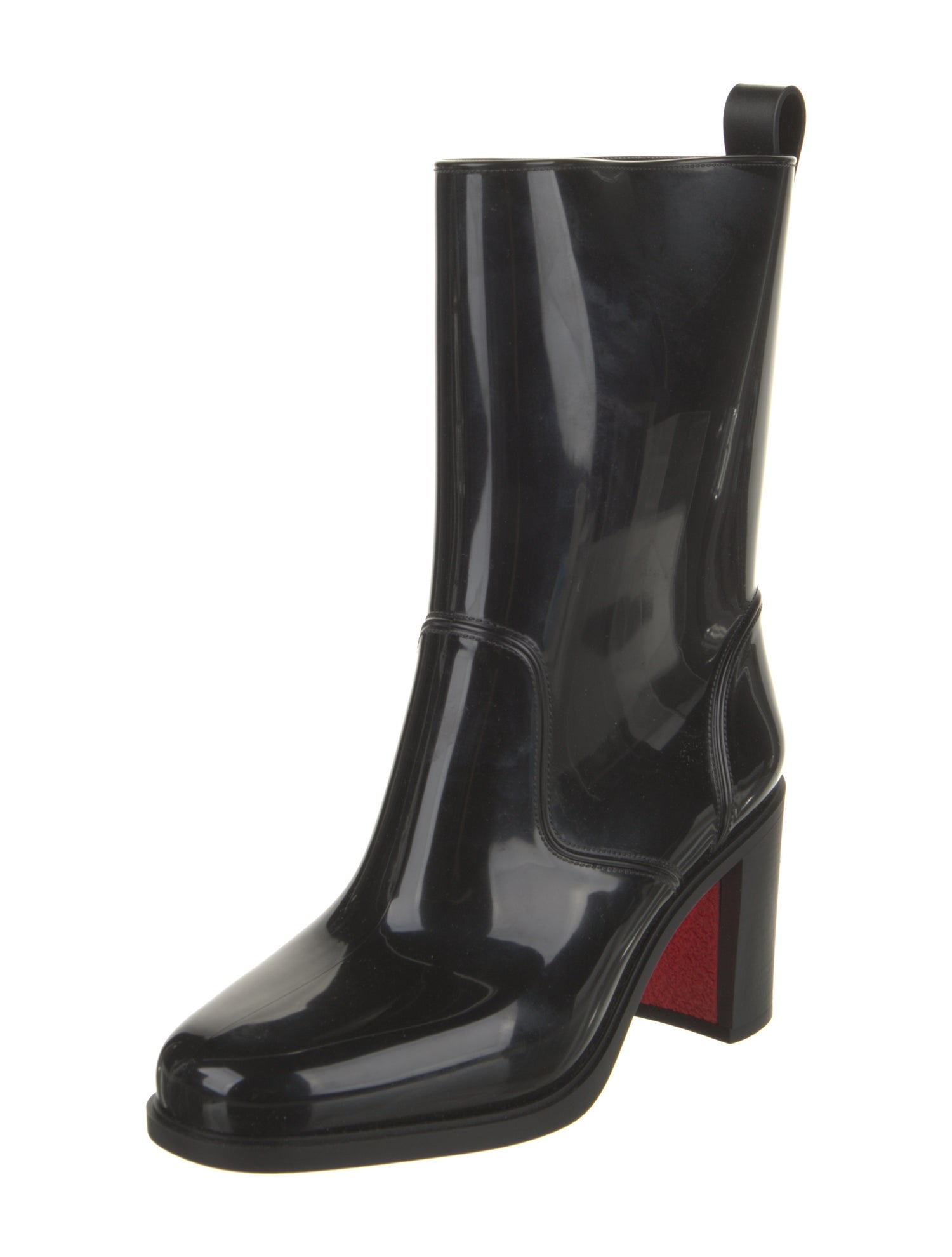 Christian Louboutin Rubber Studded Accents Rain Boots