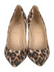 Christian Louboutin Canvas Animal Print Pumps