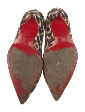 Christian Louboutin Canvas Animal Print Pumps