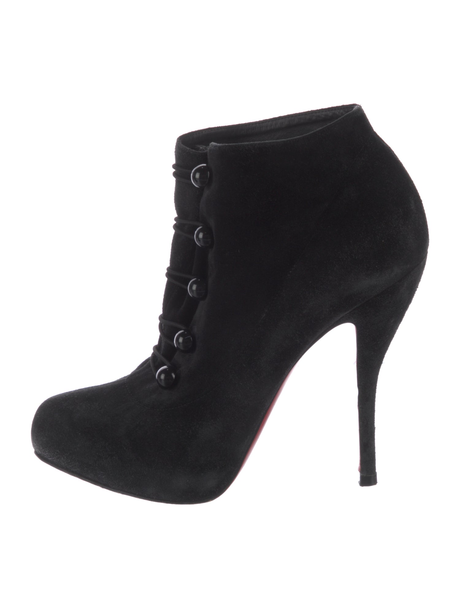Christian Louboutin Suede Lace-Up Boots