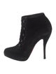 Christian Louboutin Suede Lace-Up Boots