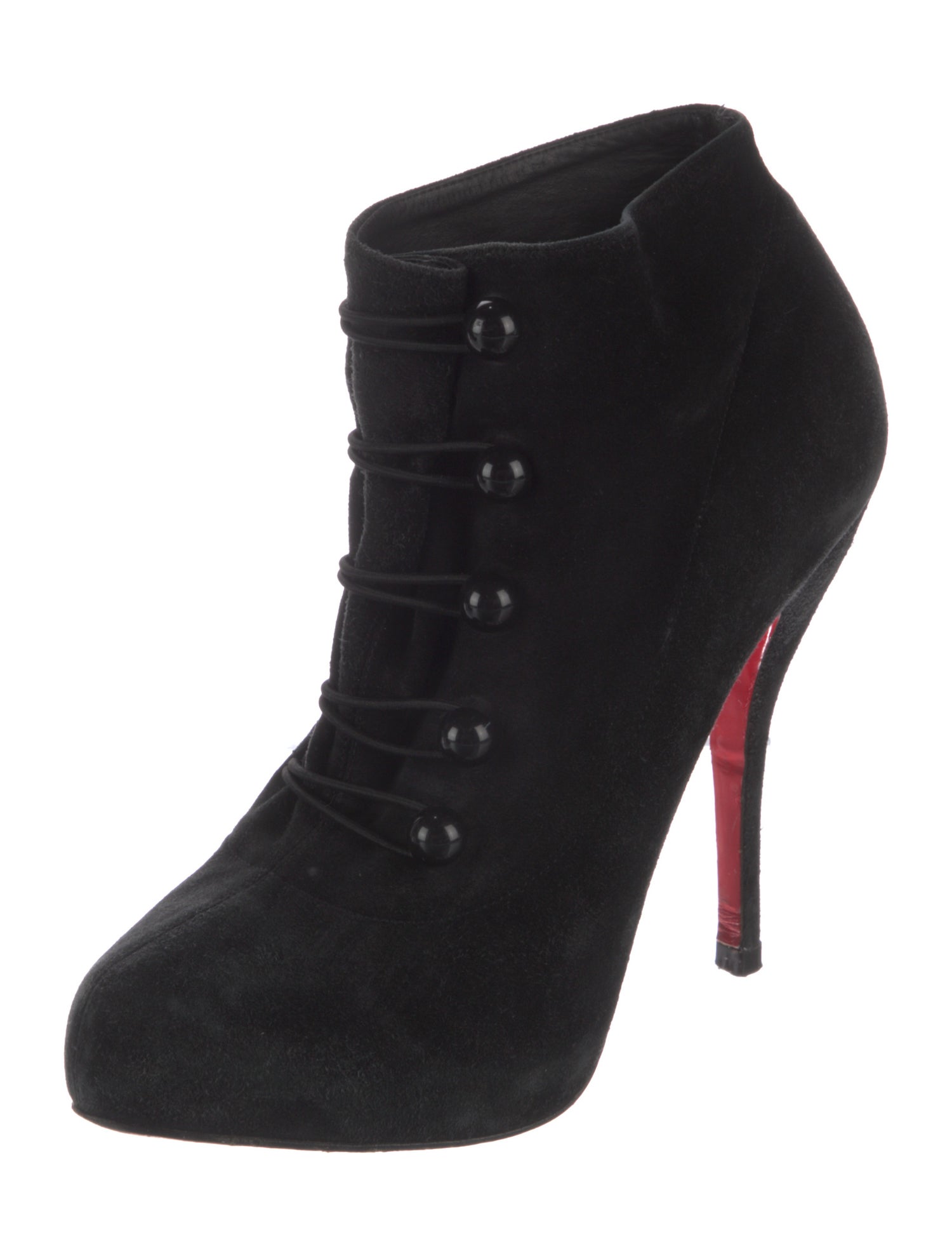 Christian Louboutin Suede Lace-Up Boots