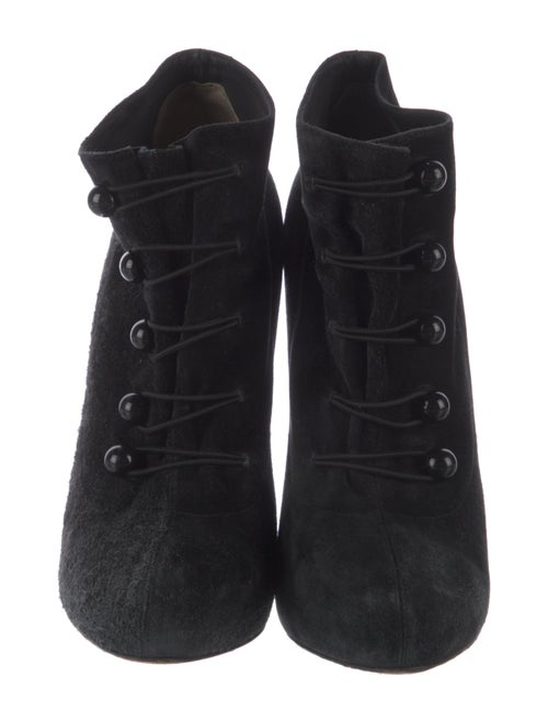 Christian Louboutin Suede Lace-Up Boots